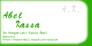 abel kassa business card