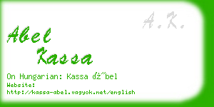 abel kassa business card